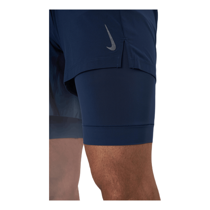 2-in-1 Yoga Shorts Blue/Grey