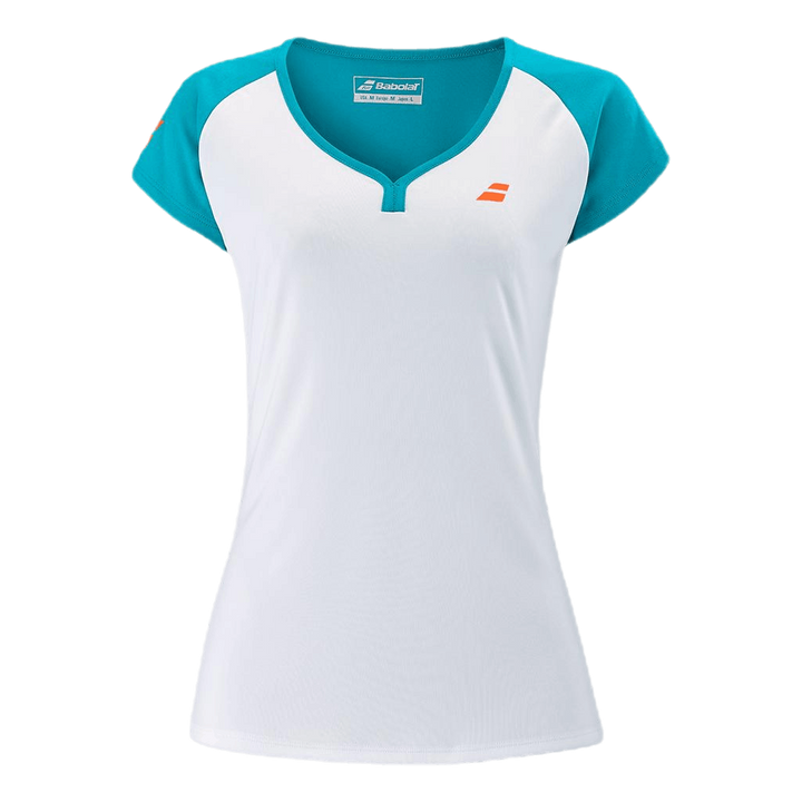 Cap Sleeve Top Play Blue/White