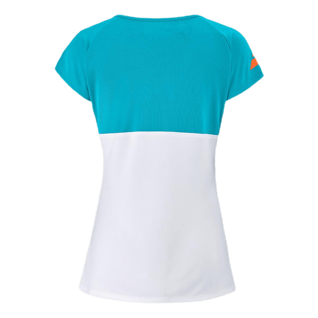 Cap Sleeve Top Play Blue/White