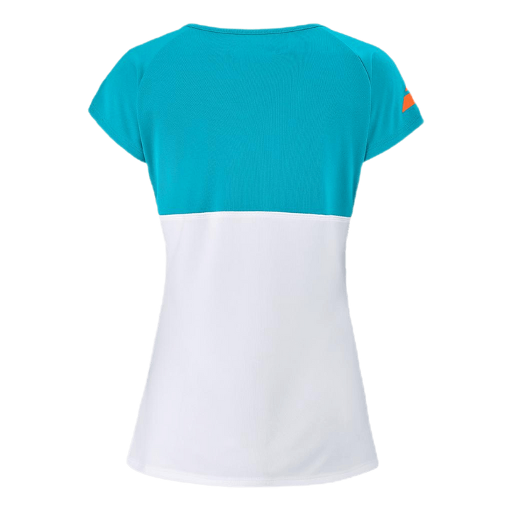 Cap Sleeve Top Play Blue/White