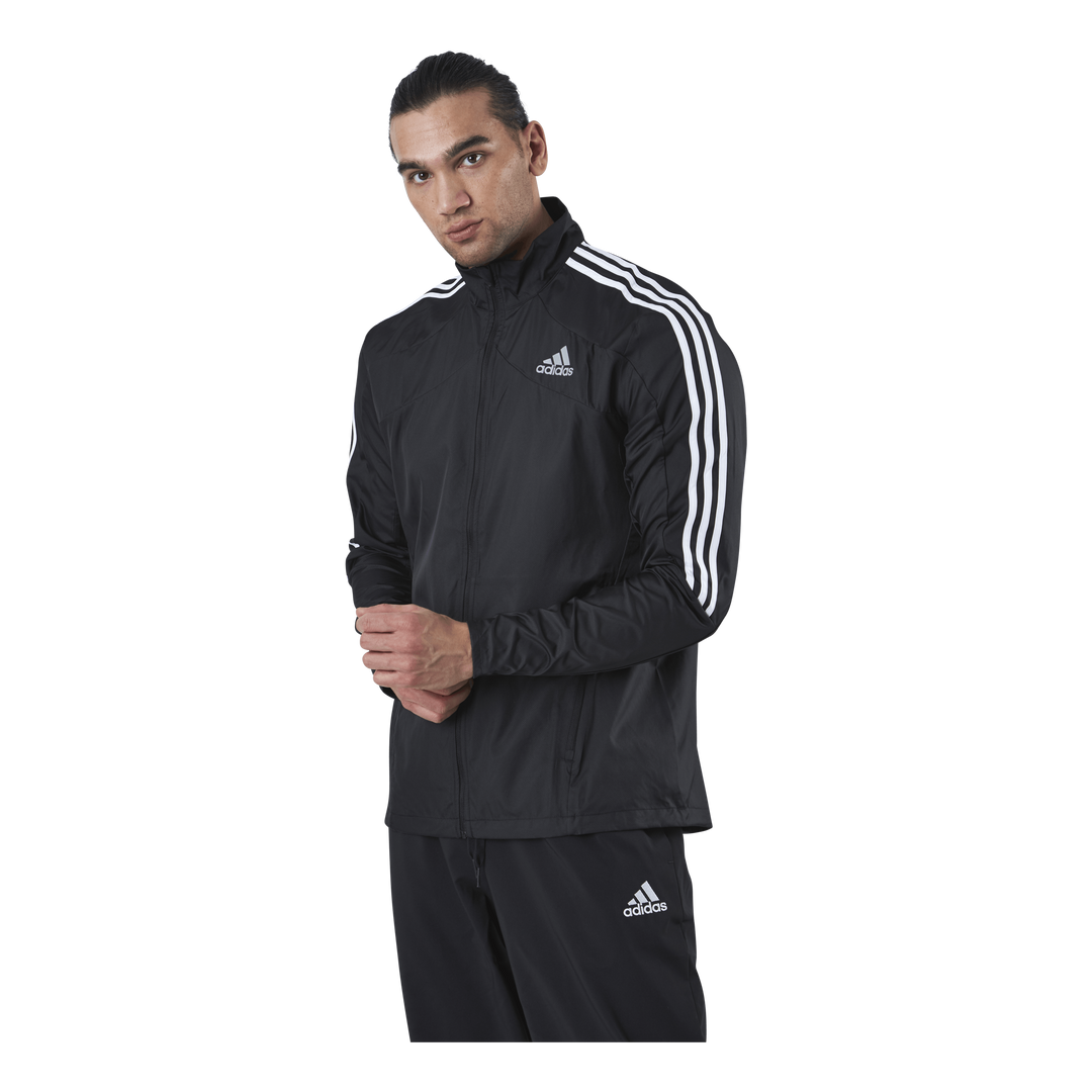 Adidas Marathon Jacket 3 Stripe Men Black / White