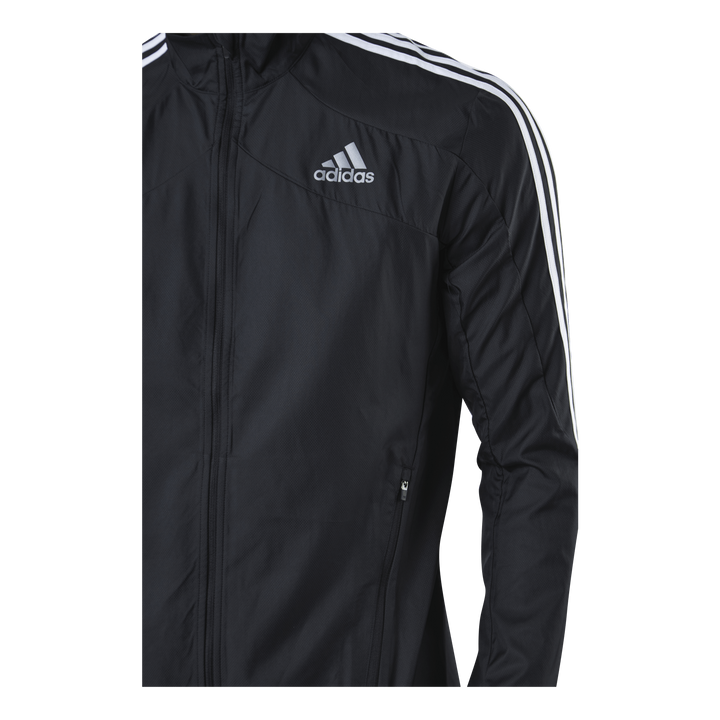 Adidas Marathon Jacket 3 Stripe Men Black / White