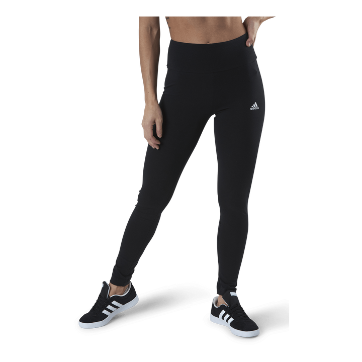 ESSENTIALS HIGH-WAISTED LOGO LEGGINGS Black / White