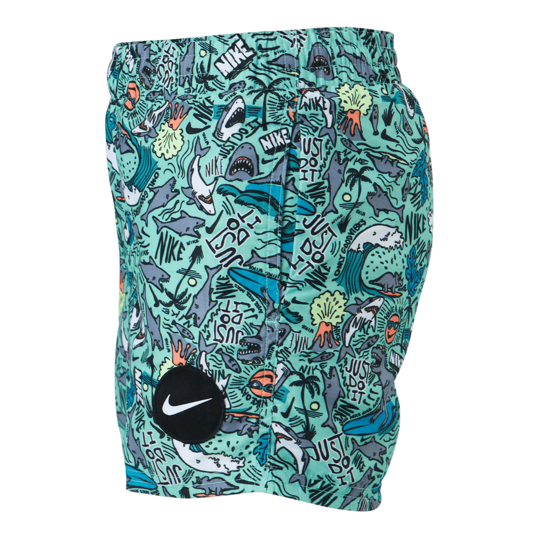 Junior 4" Volley Short AOP Green