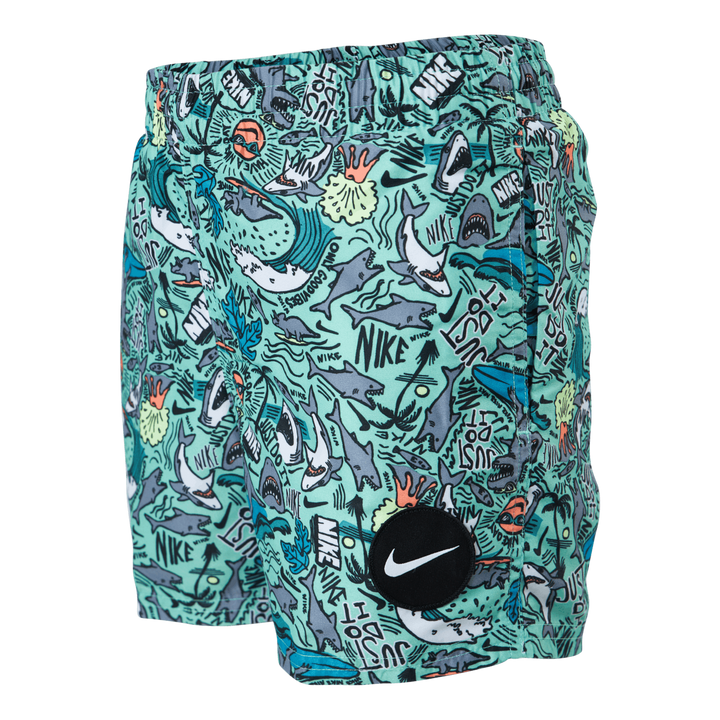 Junior 4" Volley Short AOP Green