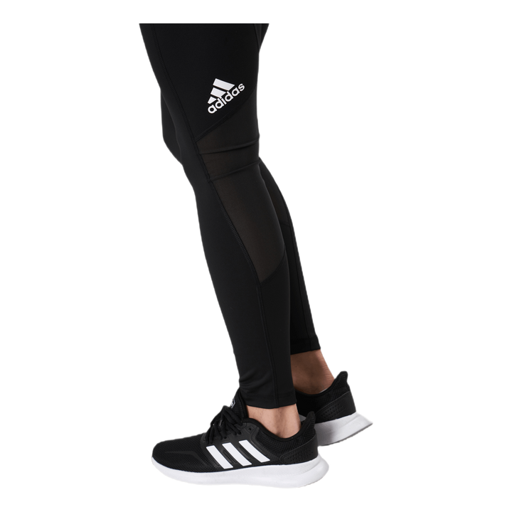 Techfit Long Branded Elastic Tight Black / White