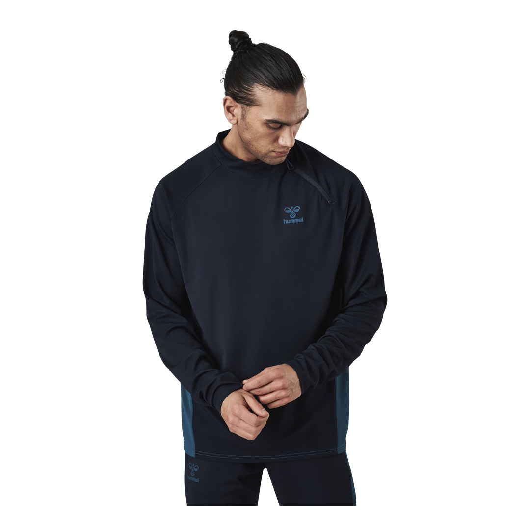 Half Zip Sweat Blue/Grey