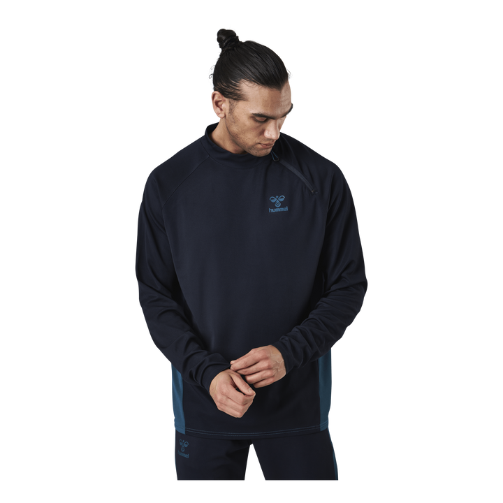 Half Zip Sweat Blue/Grey