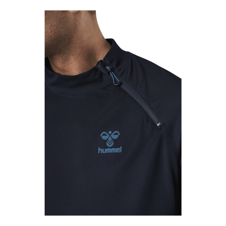 Half Zip Sweat Blue/Grey