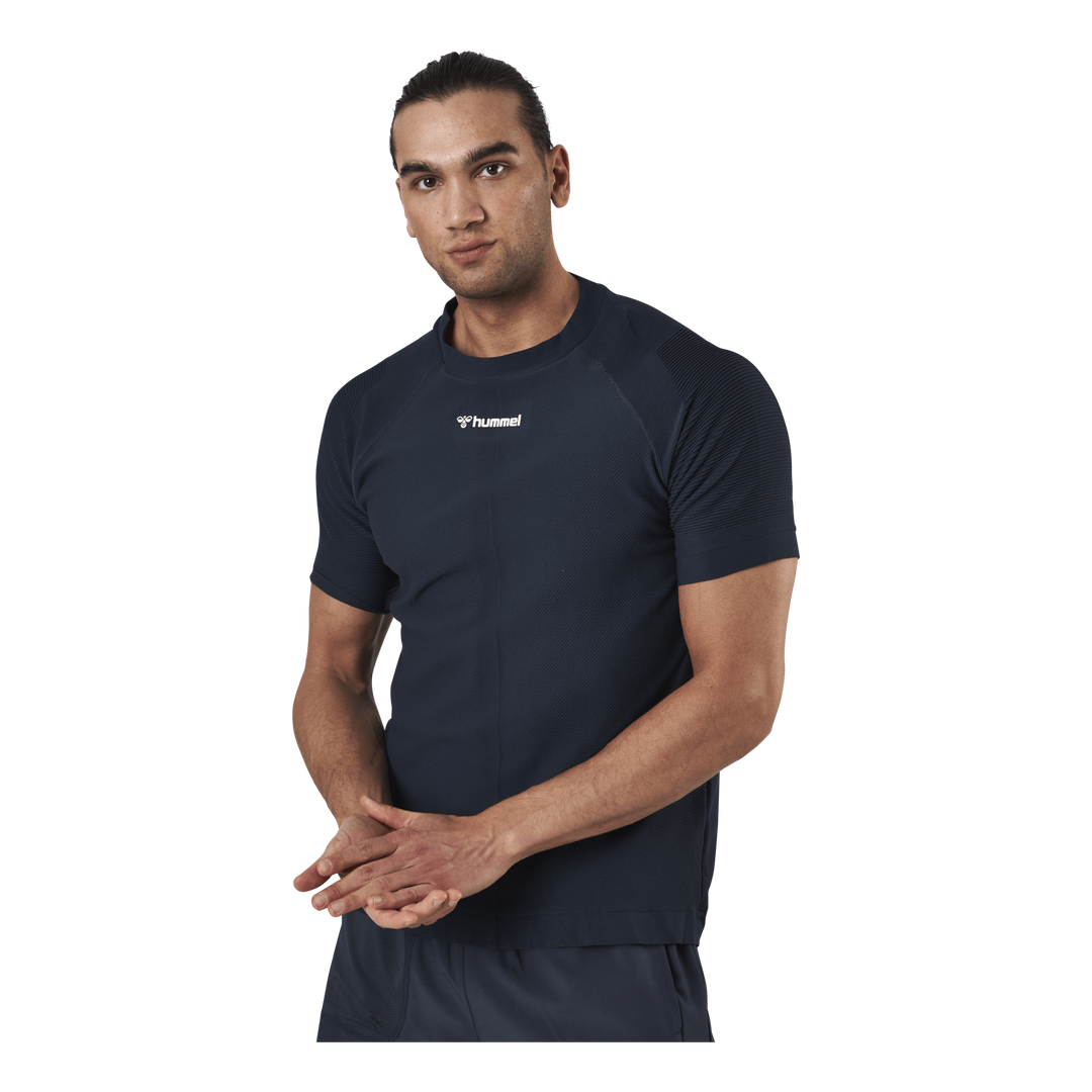 Cube Seamless T-Shirt Blue