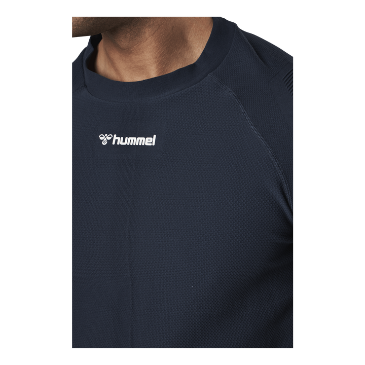 Cube Seamless T-Shirt Blue