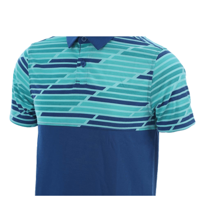 Threadborne Blocked Polo Blue/Patterned