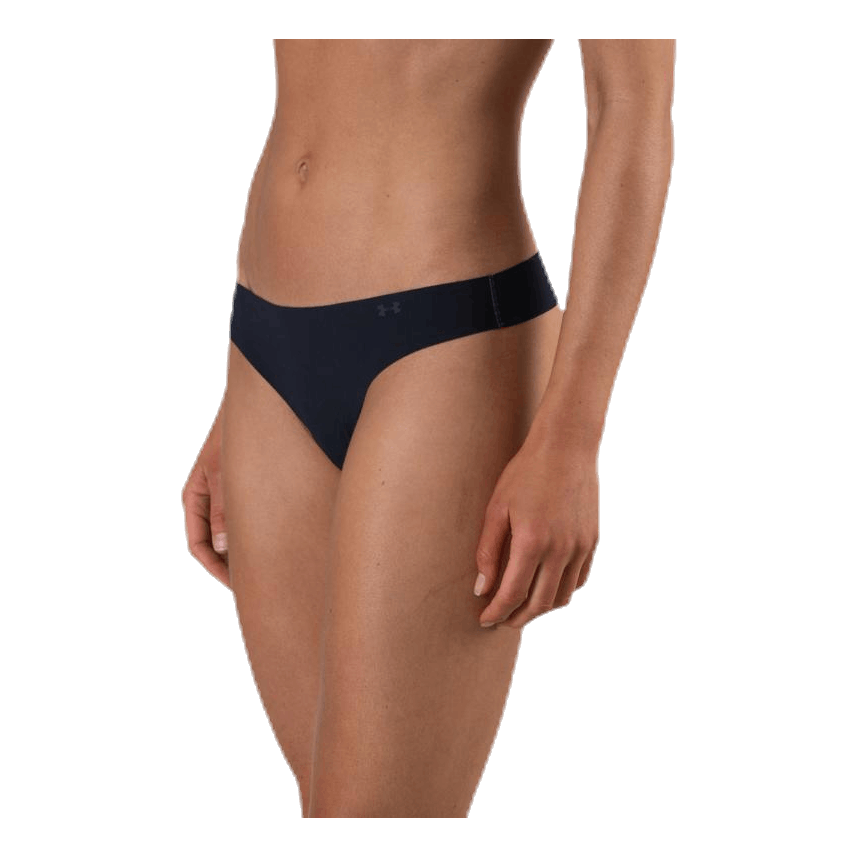Under Armour Women's Pure Stretch Thong 3 Pack Underwear  (Black/Black/Black, Size XS), Women's