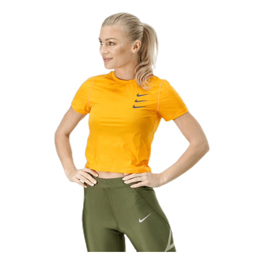 Running Division Top Crop Orange