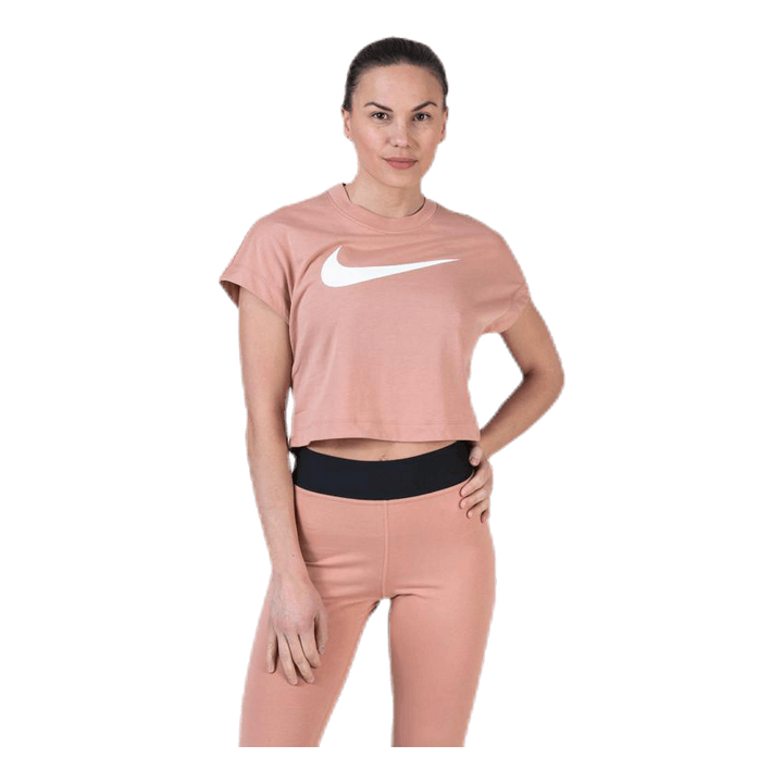 Swoosh SS Crop Top Red