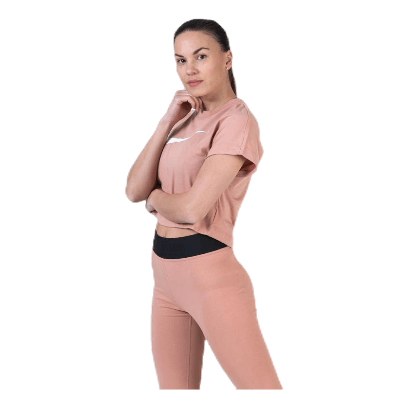 Swoosh SS Crop Top Red