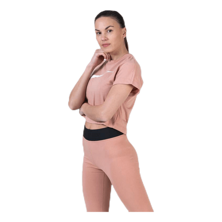 Swoosh SS Crop Top Red