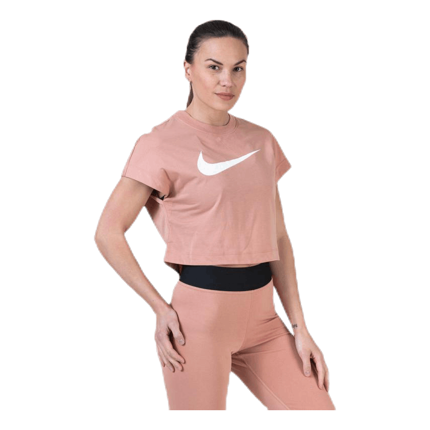 Swoosh SS Crop Top Red