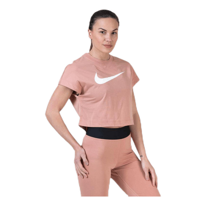 Swoosh SS Crop Top Red