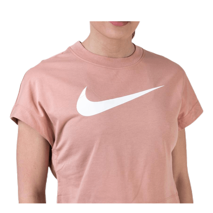 Swoosh SS Crop Top Red