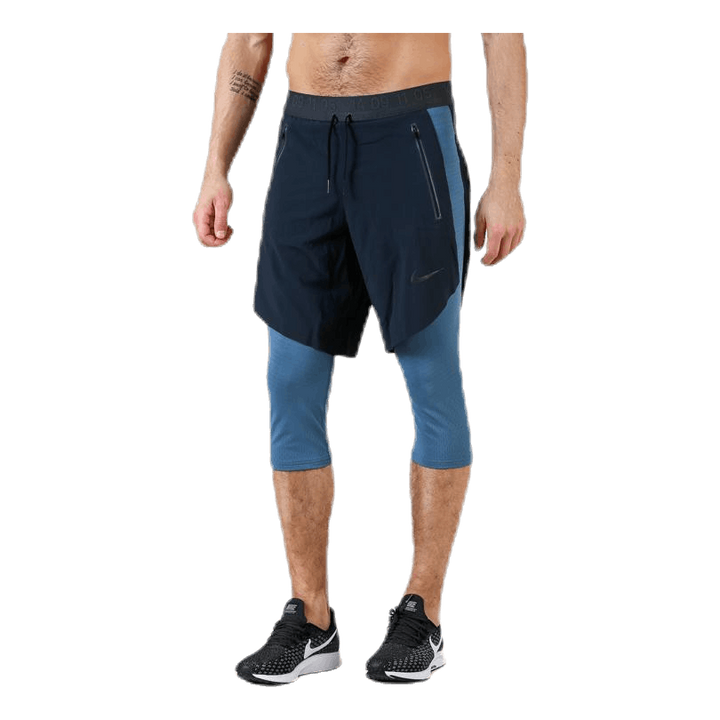 2in1 3QTR Short Teck Pack Blue/Black