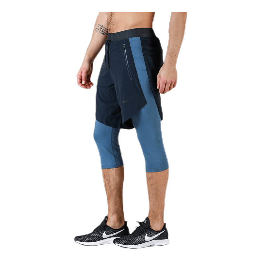 2in1 3QTR Short Teck Pack Blue/Black