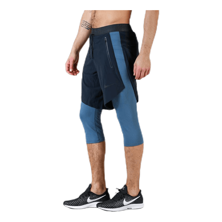 2in1 3QTR Short Teck Pack Blue/Black