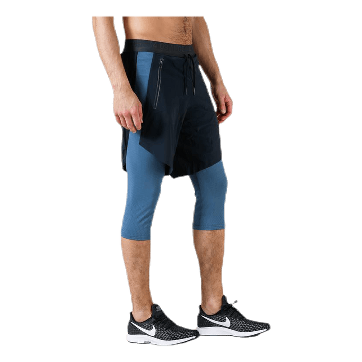 2in1 3QTR Short Teck Pack Blue/Black
