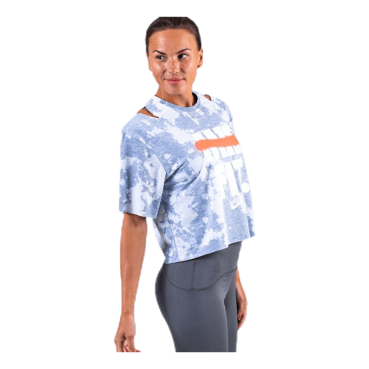 Rebel SS Crop Top White/Grey