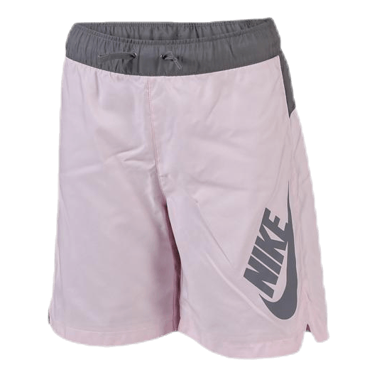pink nike shorts woven
