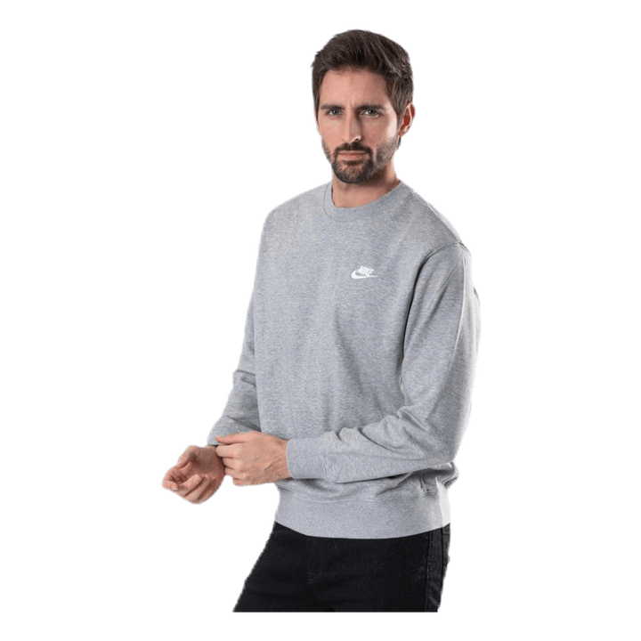 Sportswear Club Men's French Terry Crew DK GREY HEATHER/WHITE