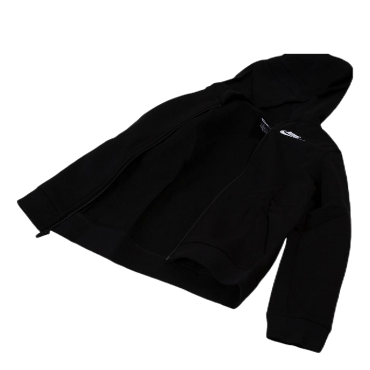 Sportswear Club Big Kids' Full-Zip Hoodie BLACK/BLACK/WHITE