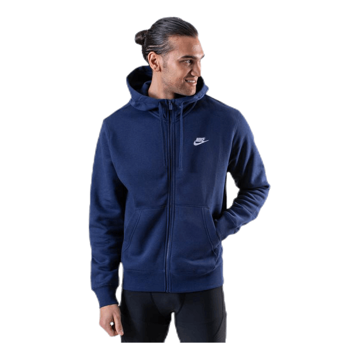 Sportswear Club Fleece Men's Full-Zip Hoodie MIDNIGHT NAVY/MIDNIGHT NAVY/WHITE