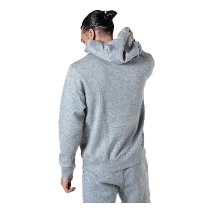 Sportswear Club Fleece Pullover Hoodie DK GREY HEATHER/MATTE SILVER/WHITE