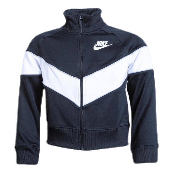 Girls Heritage Front Zip White/Black