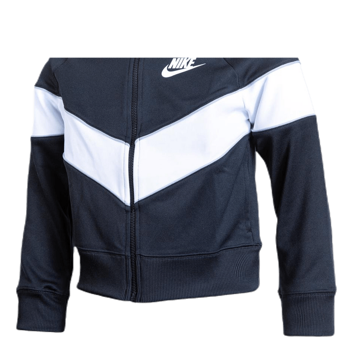 Girls Heritage Front Zip White/Black