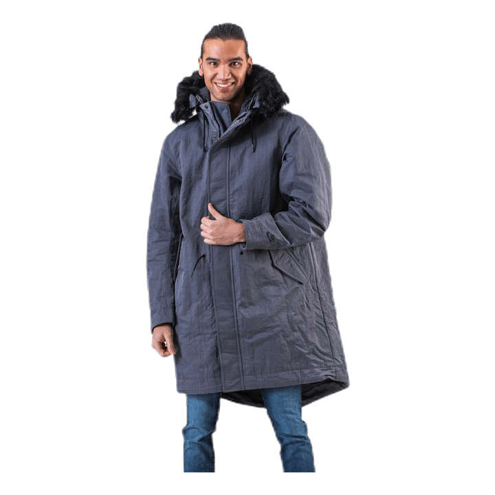 Down Fill Hood Parka Grey