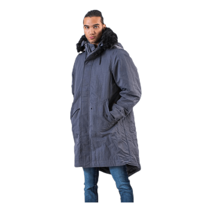 Down Fill Hood Parka Grey