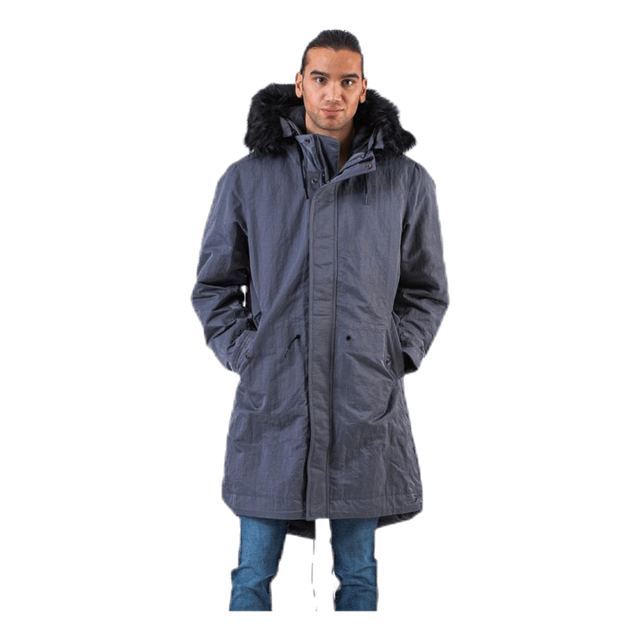 Down Fill Hood Parka Grey