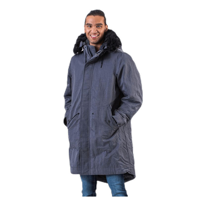Down Fill Hood Parka Grey