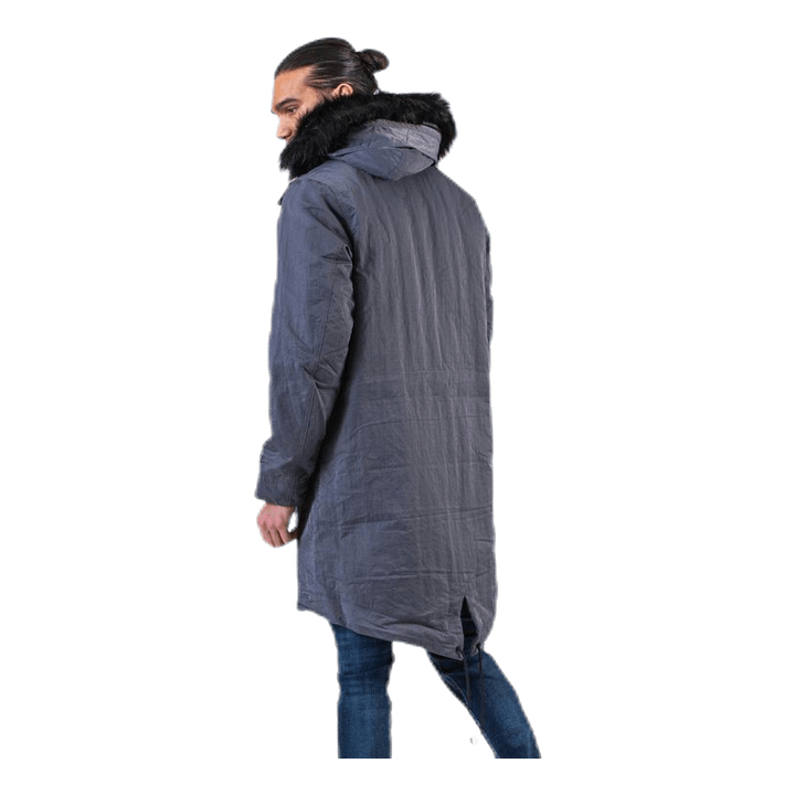 Down Fill Hood Parka Grey