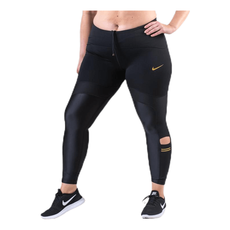 Nike Speed 7 8 Glam Tight Black Gold Sportamore