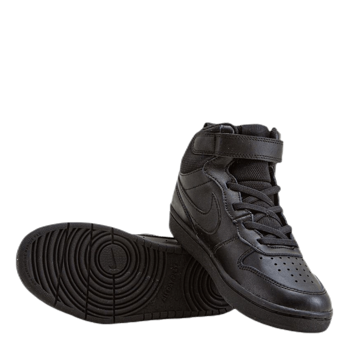 Court Borough Mid 2 Little Kids' Shoes BLACK/BLACK-BLACK