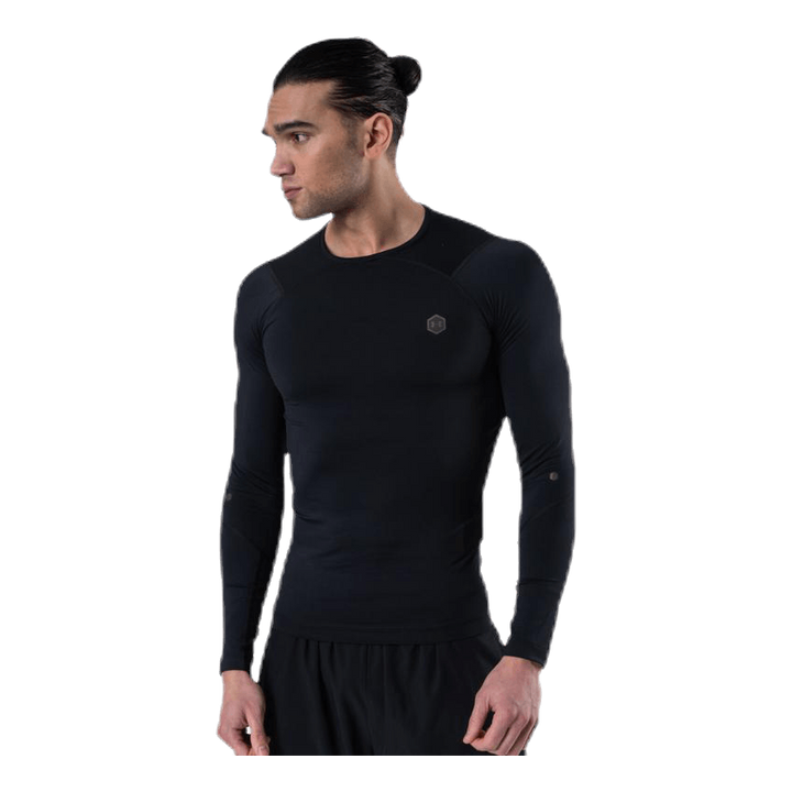 Ua Hg Rush Compression Ls Black