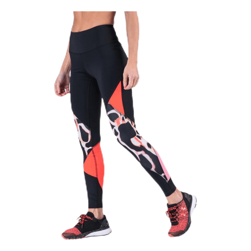UA Rush Print Color Block Leggings Black