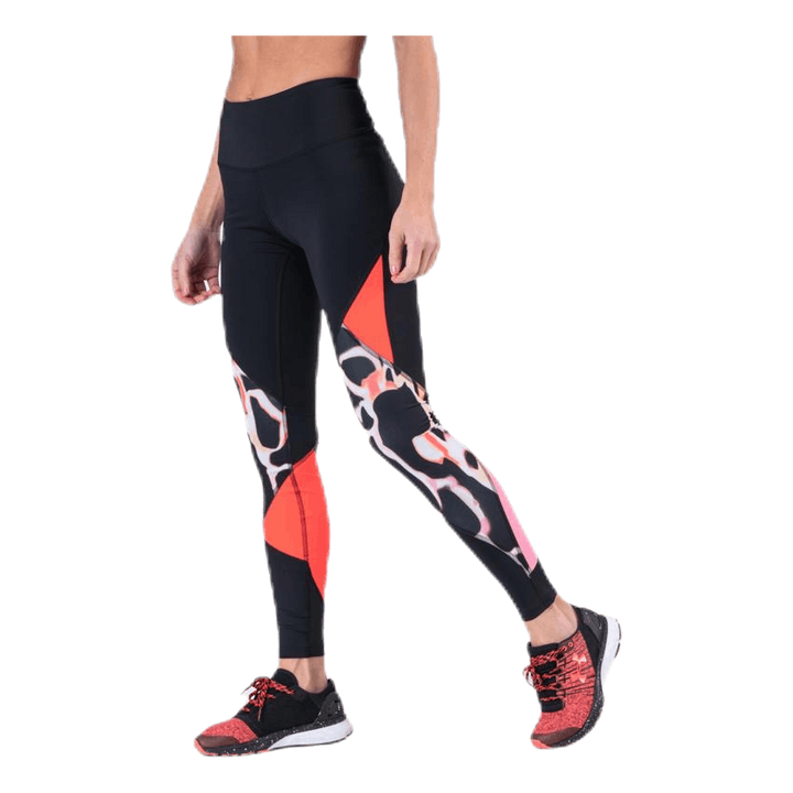 UA Rush Print Color Block Leggings Black