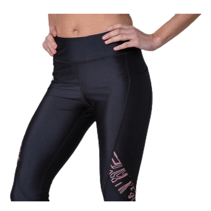 HG Armour Printed Panel Ankle Crop Black