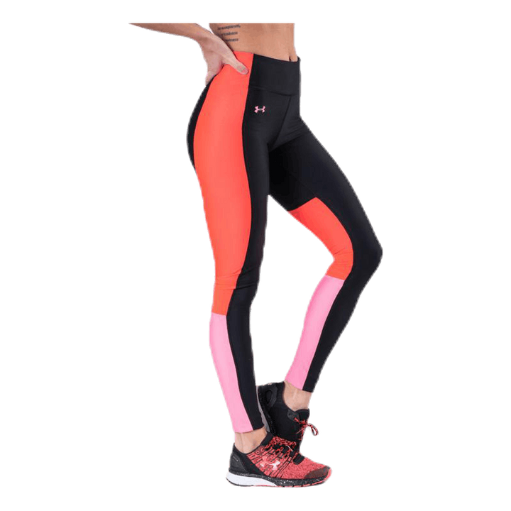 UA HG Armour Perforation Inset Leggings Black