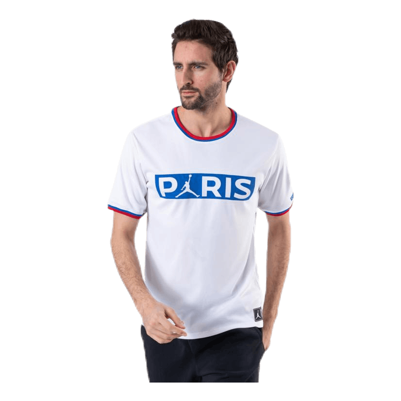 X Psg Wordmark Tee White/Hyper Cobalt