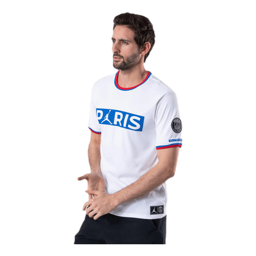 X Psg Wordmark Tee White/Hyper Cobalt